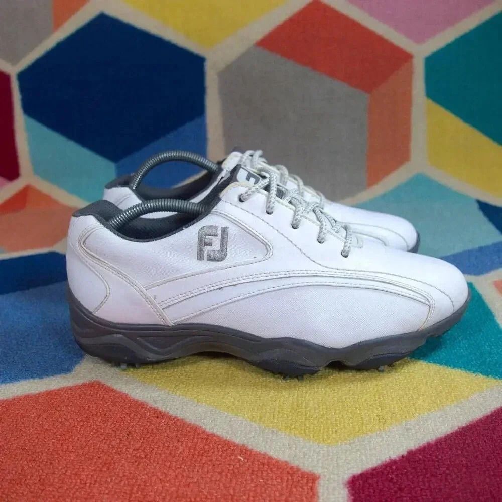 FootJoy Super Lites Men's Golf Shoes. White/Black Size 9 - Picture 4 of 6